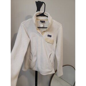 Patagonia Re-Tool Snap T Fleece Pullover Sweatshirt Size S Women White
